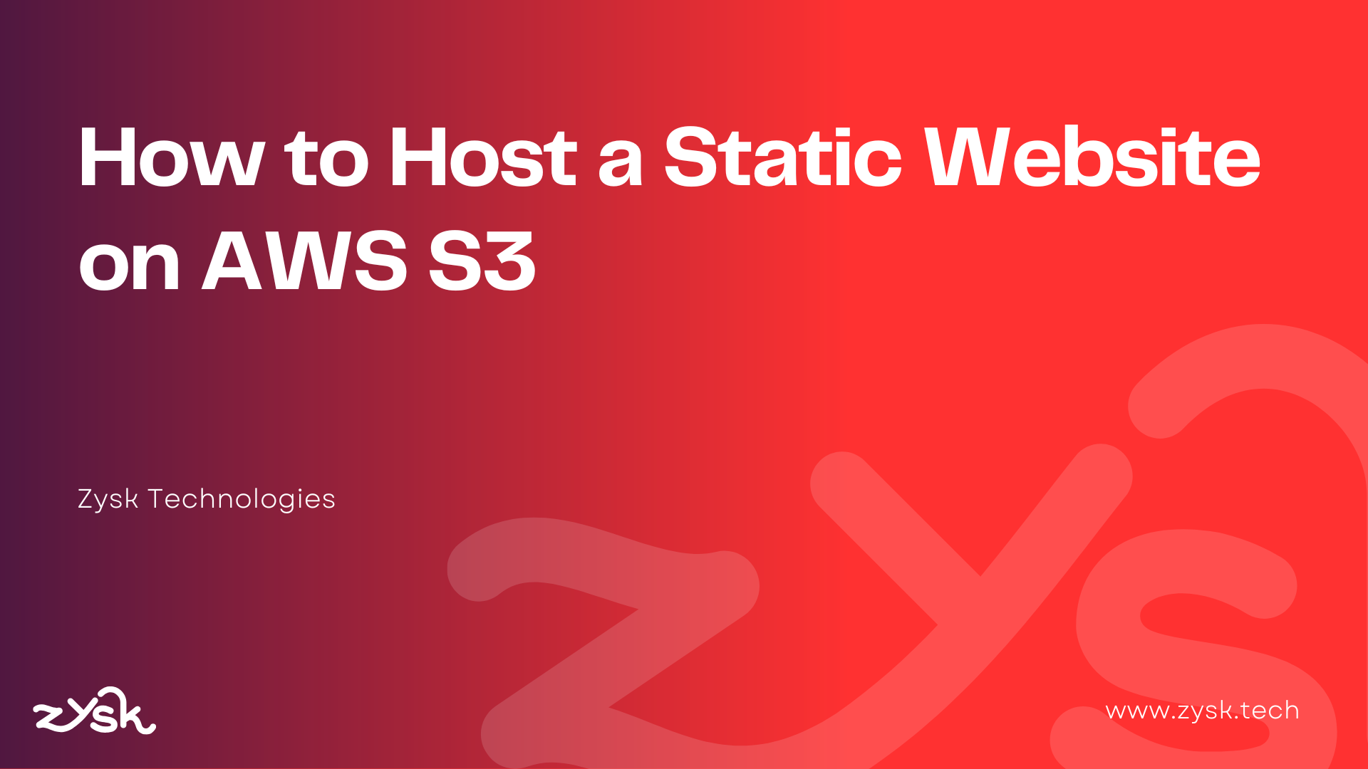 How to Host a Static Website on AWS S3